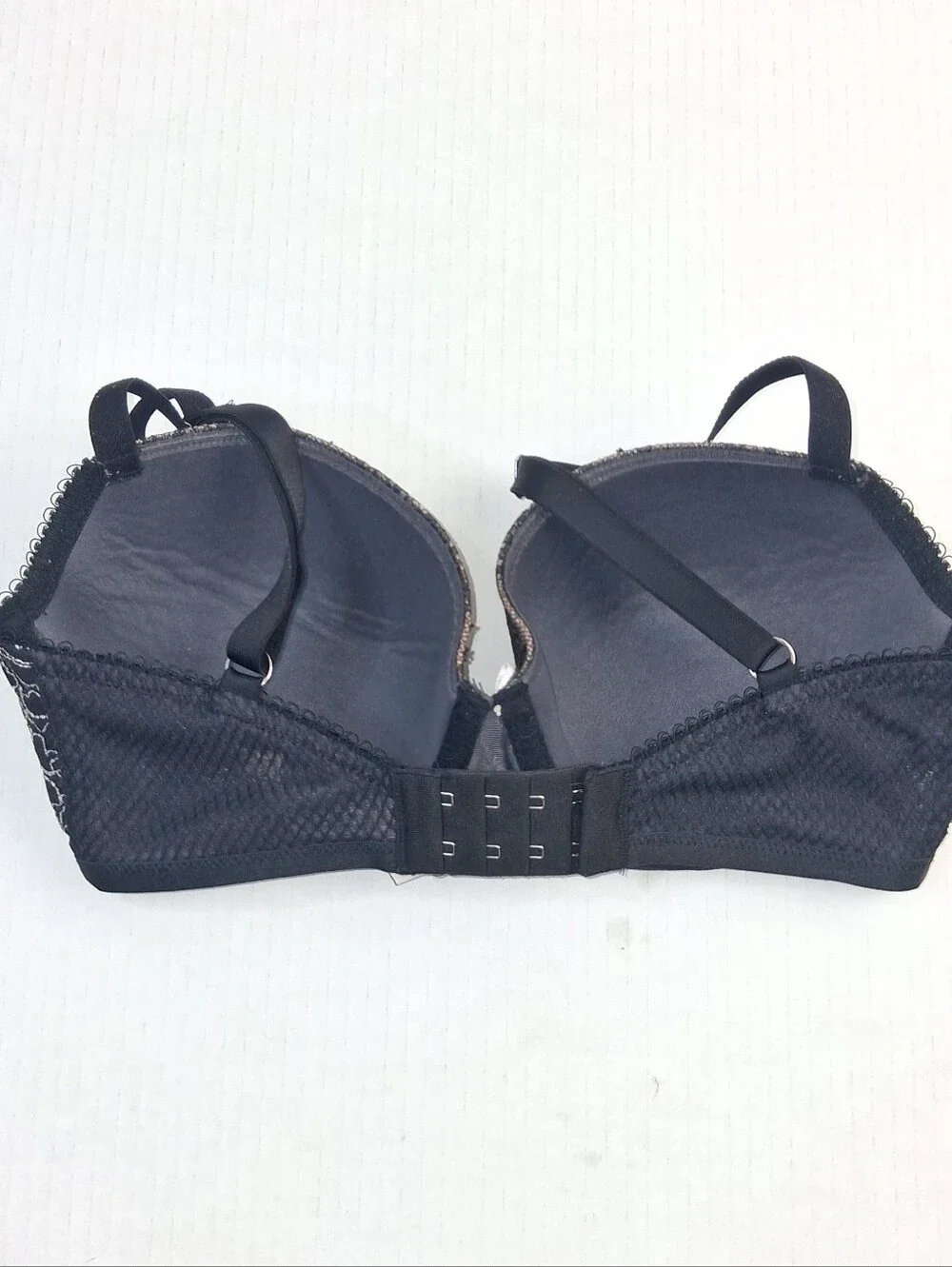 Victoria's Secret Black Nude Dream Angels Lined Demi Bra 32DD